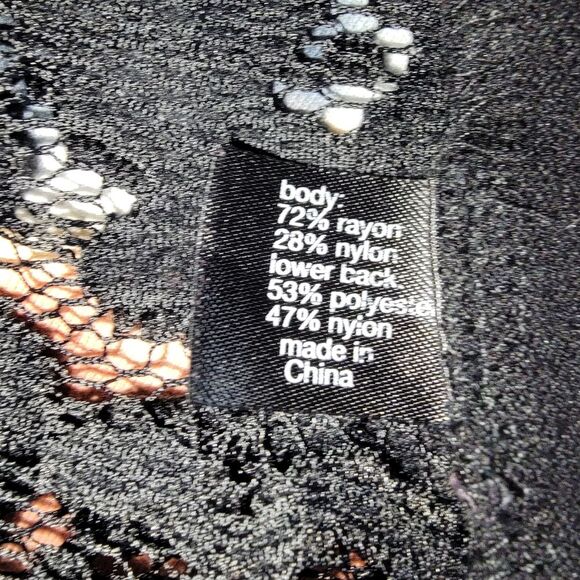 Lane Bryant black Lace Back Open Front Cardigan size 18/20 - Picture 4 of 4